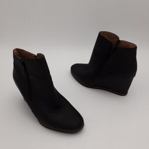 Naturalizer Soul Black Wedge Ankle Boots Wedge Casual 8M Casual Office Y2k 8M